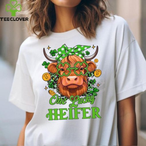One Lucky Heifer St Patricks Day Cow shirt