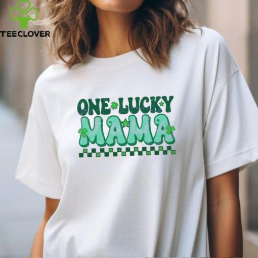 One Lucky Mama Checkered Patricks Day shirt