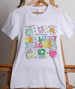 One Lucky Teacher Retro Teacher St PatrickS Day Teaching Shirt