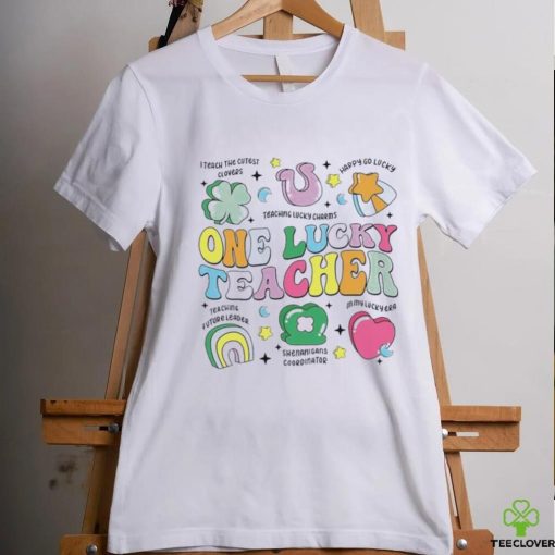 One Lucky Teacher Retro Teacher St PatrickS Day Teaching Shirt