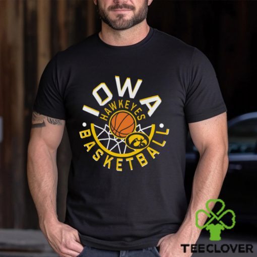 One Men’s Iowa Hawkeyes Black Basketball Net T Shirt