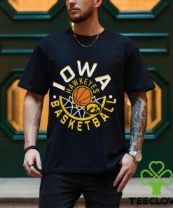 One Men's Iowa Hawkeyes Black Basketball Net T Shirt