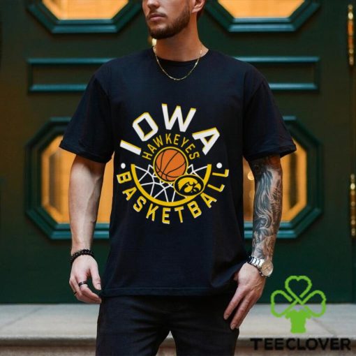 One Men’s Iowa Hawkeyes Black Basketball Net T Shirt