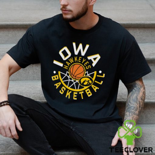 One Men’s Iowa Hawkeyes Black Basketball Net T Shirt