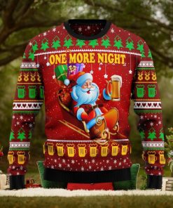 One More Night Beer – Ugly Christmas Sweater Unisex Womens & Mens, Couples Matching, Funny Family Sweater Gifts