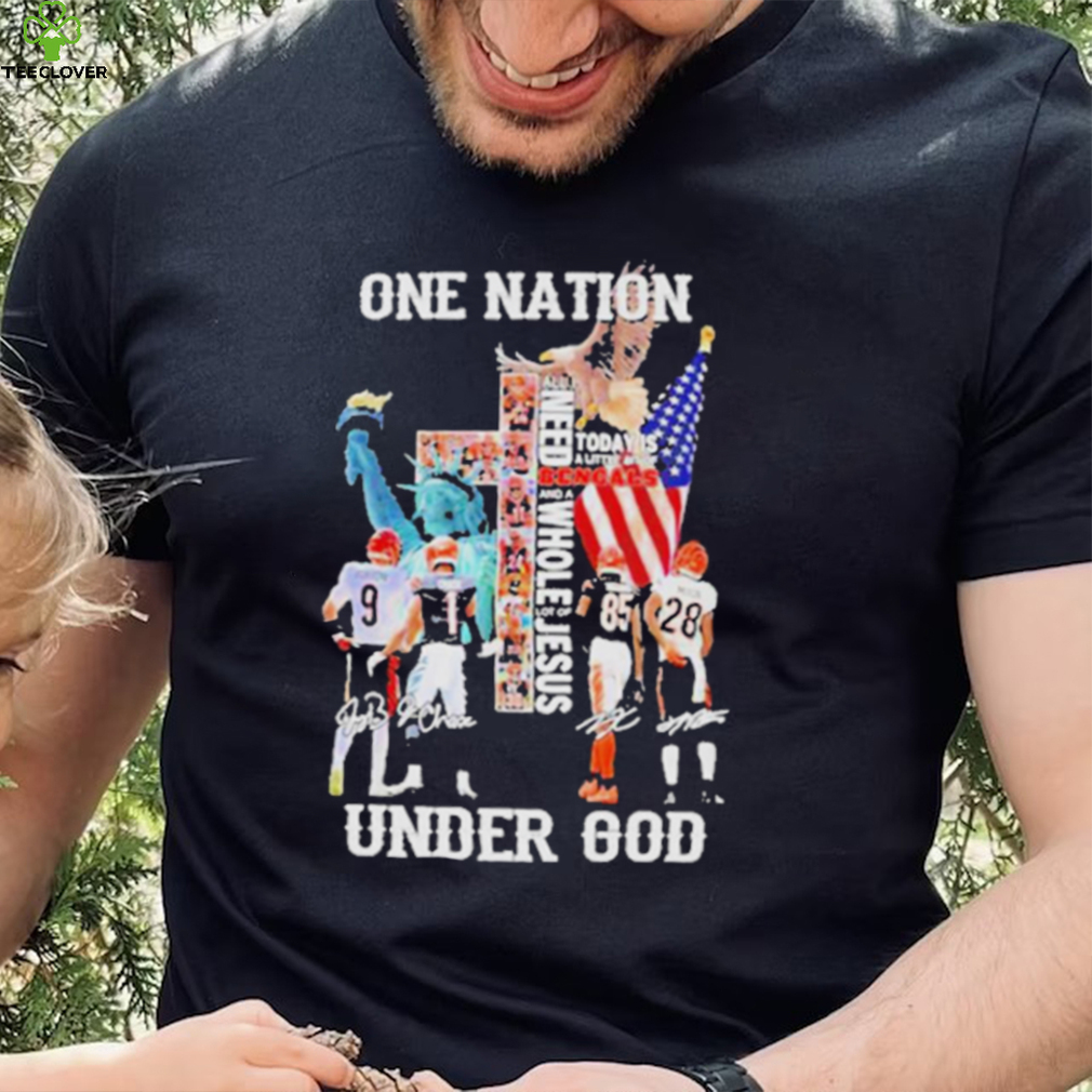 One Nation Under God Cincinnati Bengals 2022 Signature Shirt