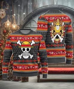 One Piece Anime Ugly Christmas Sweater, Symbol Xmas Gift, Custom Ugly Christmas Sweater