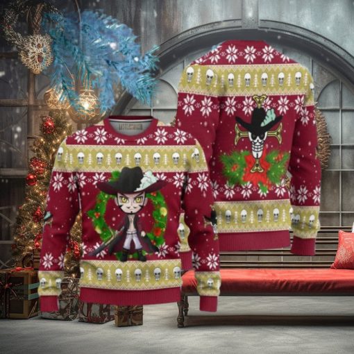 One Piece Mihawk Ugly Christmas Sweater 3D Gift For Big Fans