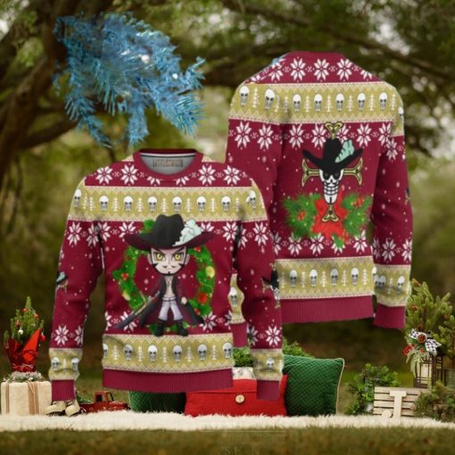 One Piece Mihawk Ugly Christmas Sweater 3D Gift For Big Fans