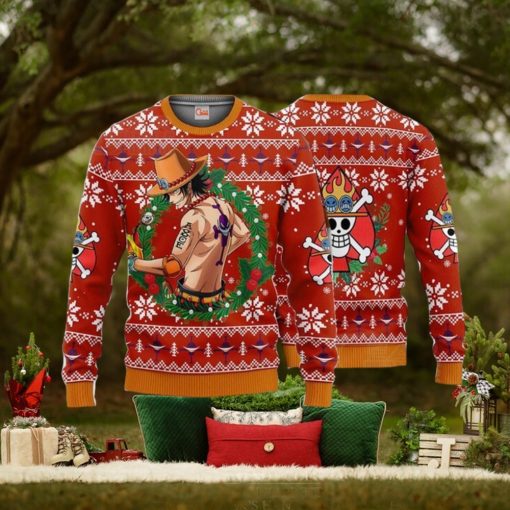 One Piece Portgas Ace Ugly Christmas Sweater Unisex Sweater