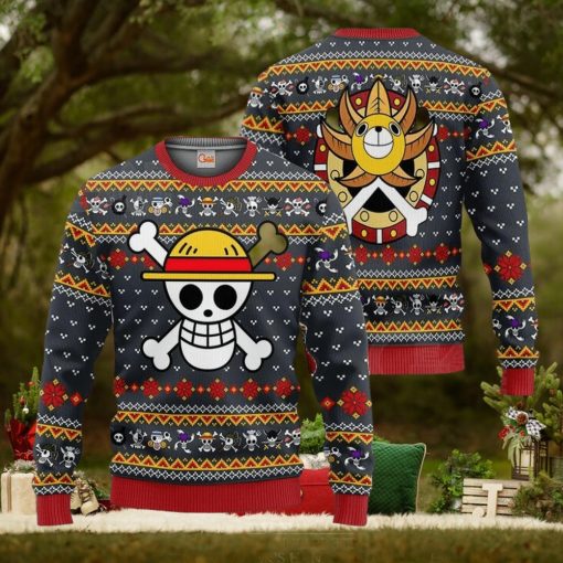 One Piece Straw Hat Priate Symbol Ugly Christmas Sweater Xmas Gift