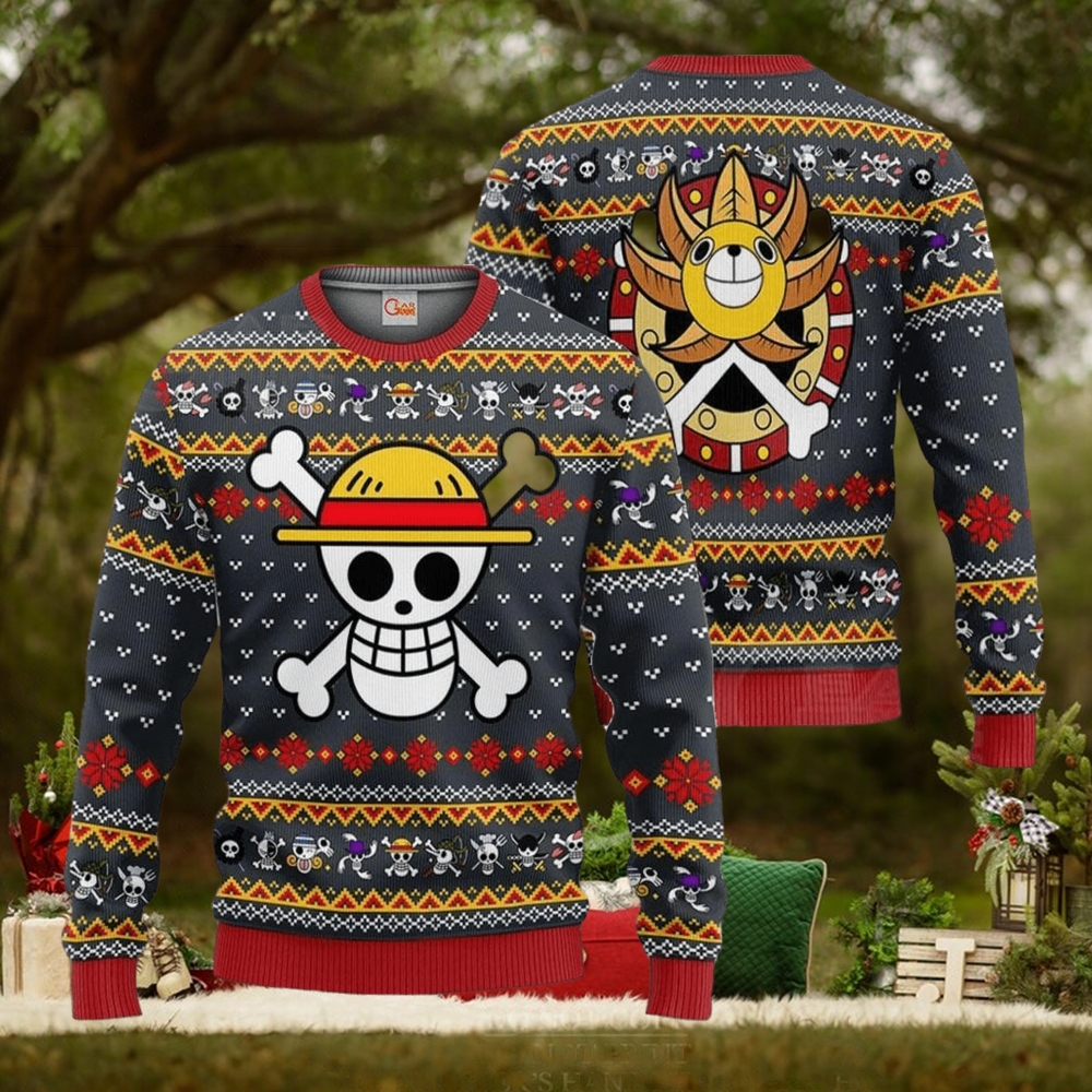 One Piece Straw Hat Priate Symbol Ugly Christmas Sweater Xmas Gift One Piece Straw Hat Priate Symbol Ugly Christmas Sweater Xmas Gift