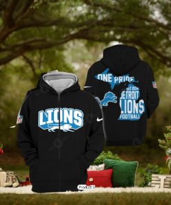 One Pride Detroit Lions All Over Printed Clothes Hoodie 3D