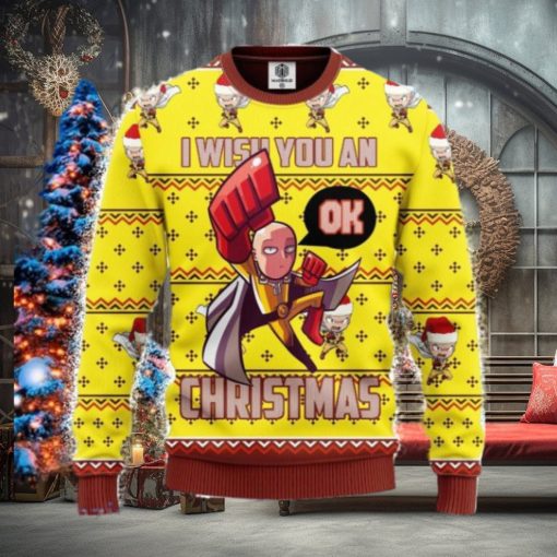 One Punch Man 3D Ugly Christmas Sweater 3D Gift For Men And Women