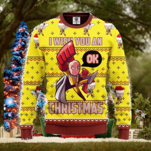 One Punch Man 3D Ugly Christmas Sweater 3D Gift For Men And Women