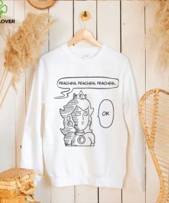 One Punch Man Saitama X The Super Mario Bros Princess Peach Peaches Peaches Peaches OK shirt