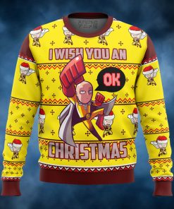 One Punch Saitama Ok Ugly Christmas Sweater