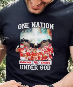 One nation Kansas city Chiefs under god America flag shirt