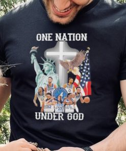 One nation under god Minnesota timberwolves signatures America flag shirt