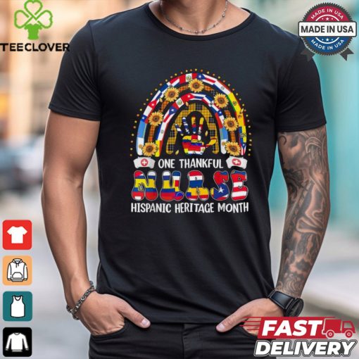 One thankful nurse hispanic heritage month rainbow shirt