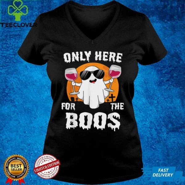 Only Here For The Boos Funny Halloween Cute Ghost Women T Shirt