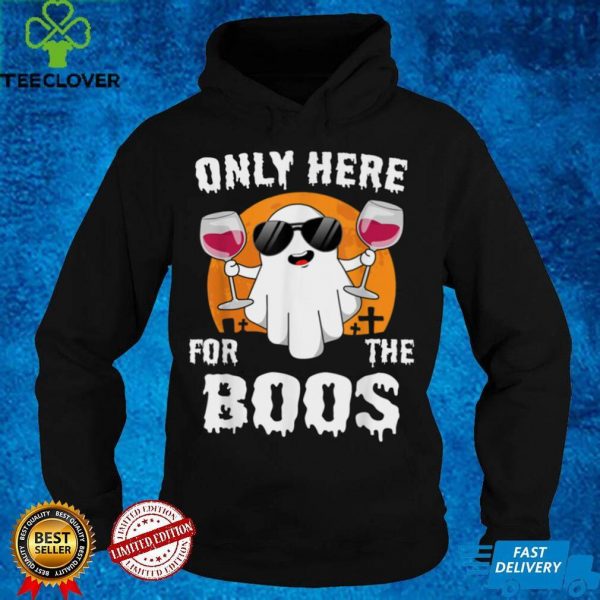 Only Here For The Boos Funny Halloween Cute Ghost Women T Shirt