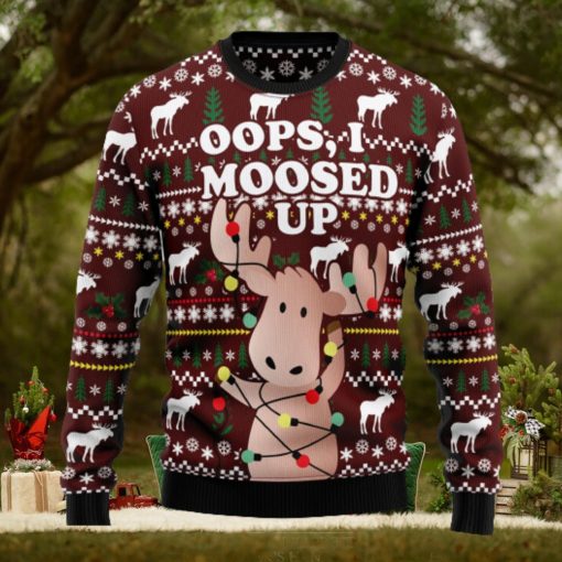 Oops, I Moosed Up Ugly Christmas Sweater Thankgiving Gift Men Women