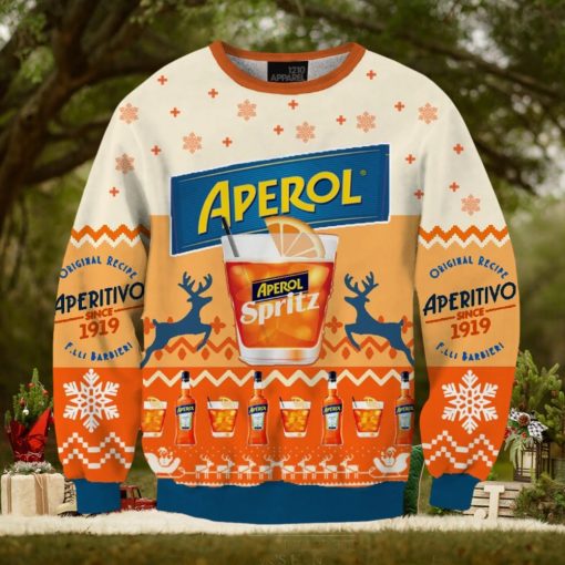 Orange Aperol Spritz 3D Printed Christmas Sweater