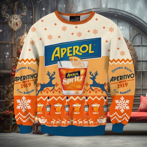 Orange Aperol Spritz 3D Printed Christmas Sweater