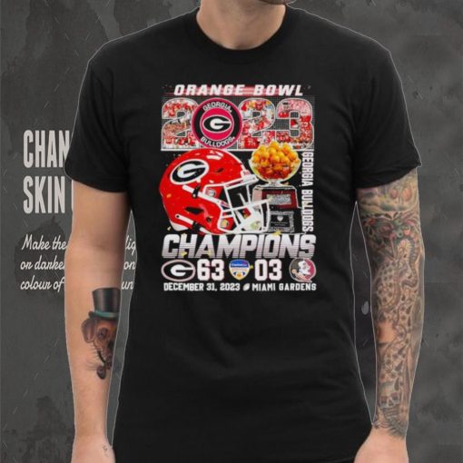 Orange BOwl 2023 Champions Georgia Bulldogs 63 03 hoodie, sweater, longsleeve, shirt v-neck, t-shirt