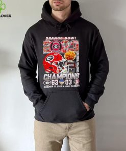 Orange BOwl 2023 Champions Georgia Bulldogs 63 03 hoodie, sweater, longsleeve, shirt v-neck, t-shirt