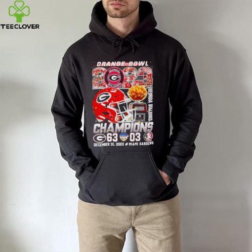 Orange BOwl 2023 Champions Georgia Bulldogs 63 03 hoodie, sweater, longsleeve, shirt v-neck, t-shirt