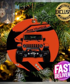 Orange Jeep Car Christmas Tree Decorations Ornament