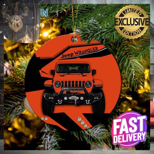 Orange Jeep Car Christmas Tree Decorations Ornament