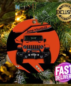 Orange Jeep Car Christmas Tree Decorations Ornament