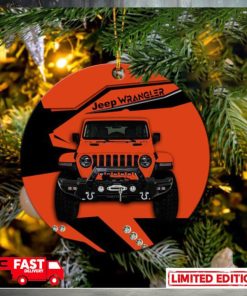 Orange Jeep Perfect Gift For Holiday Tree Decorations Ornament