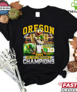 Oregon 2024 Big Ten Conference Champions score mascot shirt