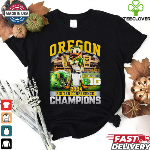Oregon 2024 Big Ten Conference Champions score mascot shirt