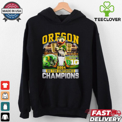 Oregon 2024 Big Ten Conference Champions score mascot shirt