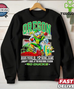 Oregon 2025 Rose Bowl game go Ducks mascot shirt