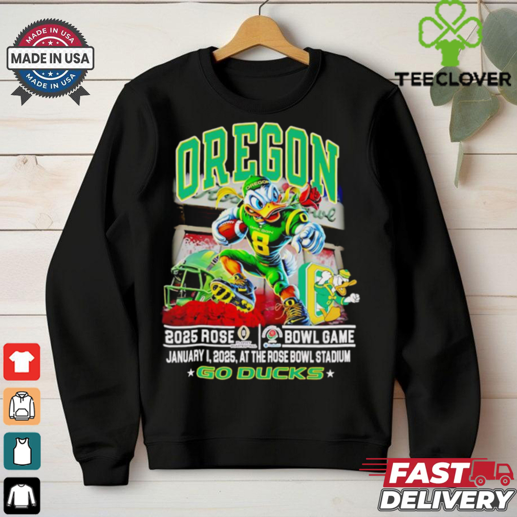 Oregon 2025 Rose Bowl game go Ducks mascot shirt Oregon 2025 Rose Bowl game go Ducks mascot shirt