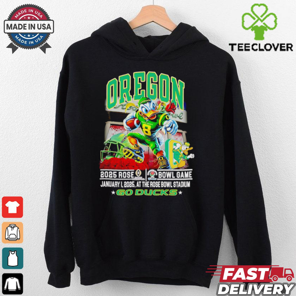Oregon 2025 Rose Bowl game go Ducks mascot shirt Oregon 2025 Rose Bowl game go Ducks mascot shirt