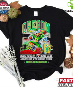 Oregon 2025 Rose Bowl game go Ducks mascot shirt