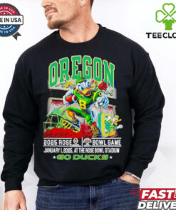 Oregon 2025 Rose Bowl game go Ducks mascot shirt