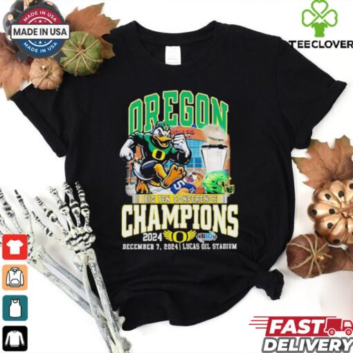 Oregon Ducks 2024 Big Ten Conference Champions Lucas Oil Stadium shirt