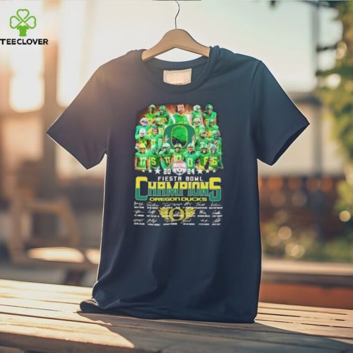 Oregon Ducks 2024 Fiesta Bowl Champions Signatures T Shirt