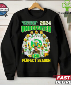 Oregon Ducks 2024 undefeated perfect season team signatures graphic shirt