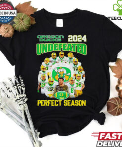 Oregon Ducks 2024 undefeated perfect season team signatures graphic shirt