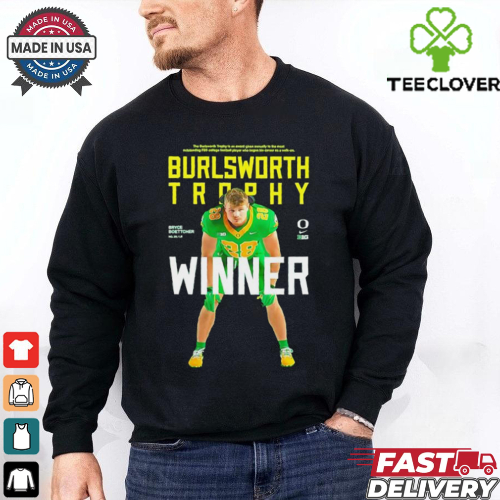 Oregon Ducks Bryce Boettcher 2024 Big 10 Champions Burslworth Trophy Winner shirt Oregon Ducks Bryce Boettcher 2024 Big 10 Champions Burslworth Trophy Winner shirt