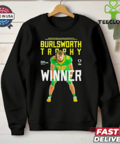 Oregon Ducks Bryce Boettcher 2024 Big 10 Champions Burslworth Trophy Winner shirt